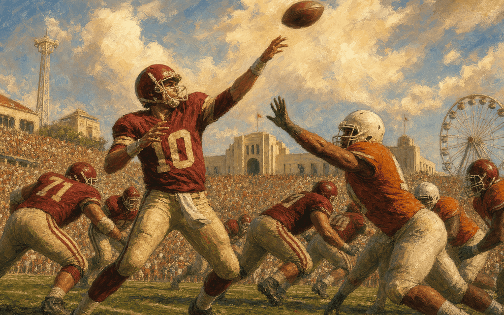 Illustrated moment from Red River Shootout
